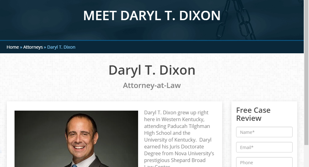 Daryl T Dixon Law - Website Screenshot 3